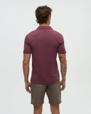 Tentree Mens Astir TreeBlend Regular Fit Polo - Rosewood Fleck