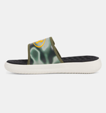 Under Armour Boys' UA Ignite Pro 8 Graphic Slides - Marine OD Green / City Khaki / Blaze Orange - 390