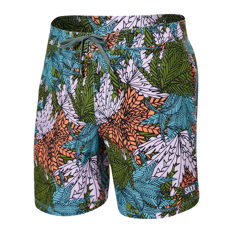 Saxx Mens Betawave 7" Swim Shorts -  Sub Tropic - Multi