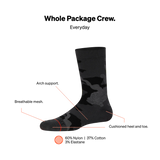 Saxx Mens Whole Package Crew Socks - Supersize Camo/Black
