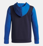 Under Armour Boys' Rival Fleece Colourblock Graphic Hoodie - Blue Atlantis / Washed Navy - 402