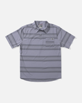 Salty Crew Mens Sundown Perforated Polo Shirt - Light Grey