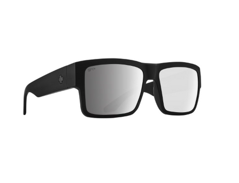 Spy Cyrus Sunglasses - Matte Black - Happy Gray Silver Mirror