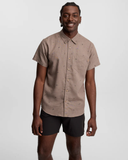 Tentree Mens Lake Life Mancos Collar Short Sleeve Shirt - Clay Lake Life