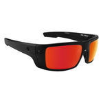 Spy Rebar Sunglasses - Matte Black - Happy Bronze with Red Mirror + ANSI