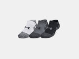Under Armour Unisex UA Performance Tech Pro 3-Pack Socks - Castlerock / White / Black - 025