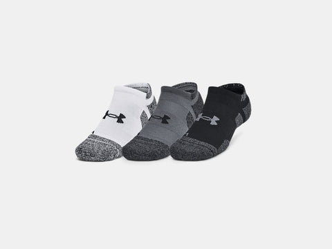 Under Armour Unisex UA Performance Tech Pro 3-Pack Socks - Castlerock / White / Black - 025