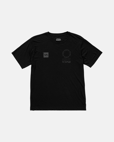 RVCA Mens VA Mark Reflective SS Tee - Black
