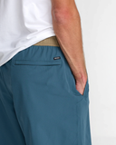 RVCA Mens Yogger Stretch Contrast 17" Short - Duck Blue