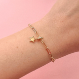 Pura Vida Harper Paperclip Chain Bracelet ~ Gold