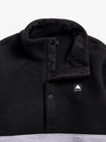 Burton Kids' Cinder Fleece Anorak - True Black / Gray Heather