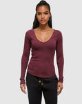 Tentree Women's Madison Longsleeve - Deep Burgundy