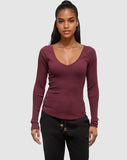Tentree Women's Madison Longsleeve - Deep Burgundy