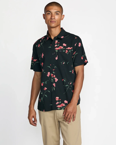RVCA Mens Botanical SS - Pirate Black