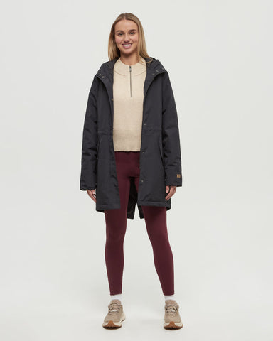 Tentree Womens Nimbus Insulated Rain Jacket - Meteorite Black