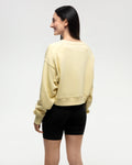 Tentree Women's Bluffs Cropped TreeFleece Oversized Cropped Crew - Sunray