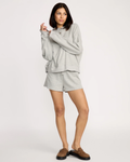 Volcom Womens Lived In Fleece Henley - Heather Grey