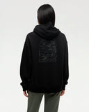 Tentree Womens Clifftop Relaxed Fit Graphic Hoodie - Meteorite Black Agave Green