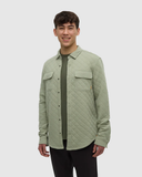 Tentree Men's Quilted Colville Snap Shacket - Light Moss Heather