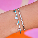 Pura Vida Cabana Stretch Bracelet Set ~ Silver