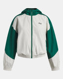 Under Armour Girls' UA Icon Woven Jacket - Summit White / Campus Ivy / Black - 110