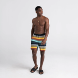 Saxx Mens Betawave 7" Swim Shorts -  Blanket Stripe