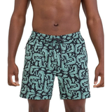 Saxx Mens Sea To Shore 2N1 6" Trunk - Crock Rock - Ebony