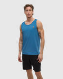 Tentree Mens Pender Tank - Blue Lagoon Heather