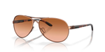 Oakley Feedback Sunglasses - Rose Gold W/ VR50 Brown Gradient