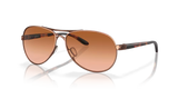 Oakley Feedback Sunglasses - Rose Gold W/ VR50 Brown Gradient