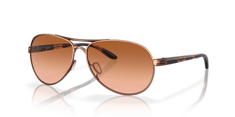 Oakley Feedback Sunglasses - Rose Gold W/ VR50 Brown Gradient