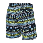 Saxx Mens Go Coastal 5" Swim Short - Pina Stripe - Black Multi