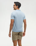 Tentree Mens Astir TreeBlend Regular Fit Polo - Blue Haze Heather