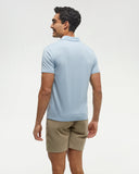 Tentree Mens Astir TreeBlend Regular Fit Polo - Blue Haze Heather