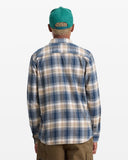 Volcom Mens Caden Plaid Long Sleeve Shirt - Dirty White
