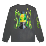 Ripndip Lava Lamp Longsleeve T-Shirt - Charcoal Vintage Wash