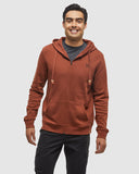 Tentree Mens Woodblock Ten Zip Hoodie - Sequoia Meteorite Black
