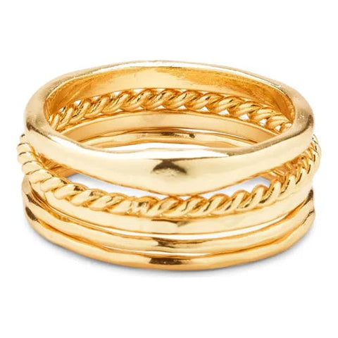 Pura Vida Golden Ring Stack ~ Gold