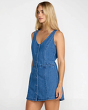 RVCA Womens Lainey Mini Dress - Crystal Blue Denim