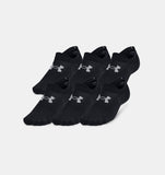 Under Armour Unisex UA Essential 6-Pack No-Show Socks