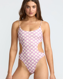 RVCA Womens In The Groove One Piece - Amethyst Smoke