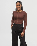 Tentree Women's Rib Snap Placket Henley Longsleeve