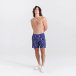 Saxx Mens Betawave 7" Swim Shorts - Scaled Up- Deep Cobalt