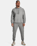 Under Armour Men's UA Rival Fleece Hoodie - Castlerock Light Heather / White - 025