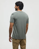 Tentree Mens Embroidered Ten T-Shirt - Agave Green Heather Pale Oak