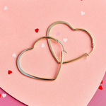 Pura Vida Oversized Heart Hoop Earrings ~ Gold