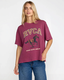 RVCA Women's Move On Boyfriend Tee - Mulberry