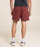 RVCA Mens Yogger Stretch Contrast Shorts 17" - Red Earth