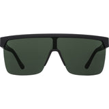 Spy Flynn 5050 Sunglasses - Soft Matte Black - Happy Gray Green