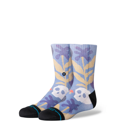 Stance Kids Tropiskull Crew Socks - Stone Blue